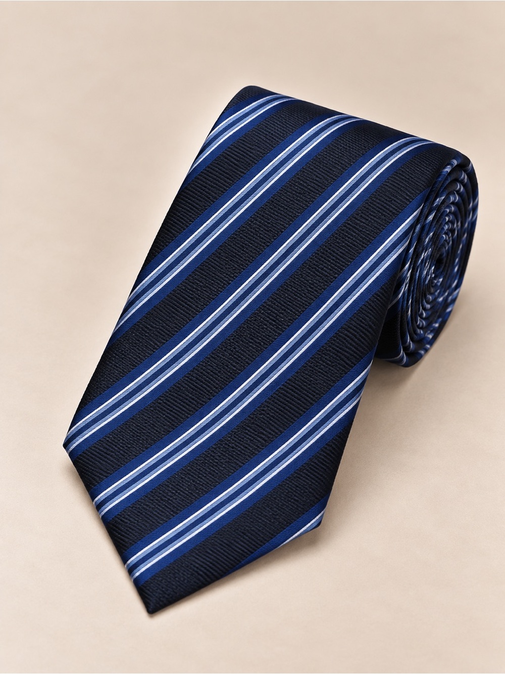 Brooks Brothers Rep Tie Striped Blue Black Classic Business Wedding Dress Tie